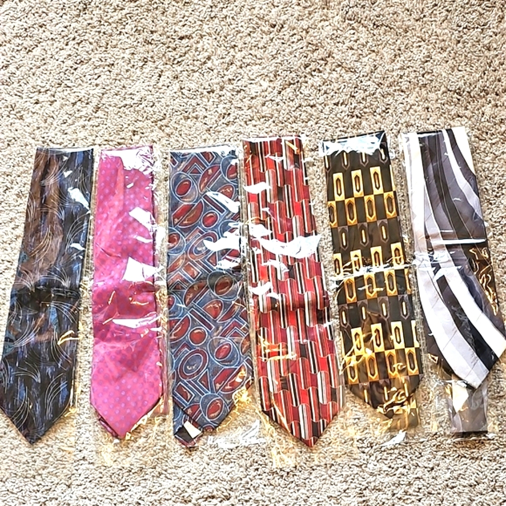 6 Piece-Stylish Men's Tie Collection - Assorted Colors